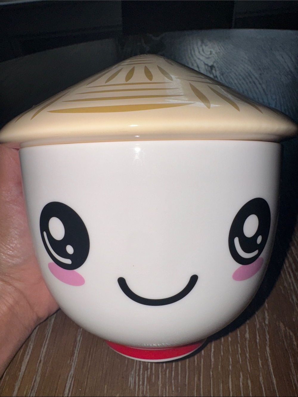MAD Engine Dumpling Ramen Noodle Rice SMILEY FACE LID with Chopstick Hole